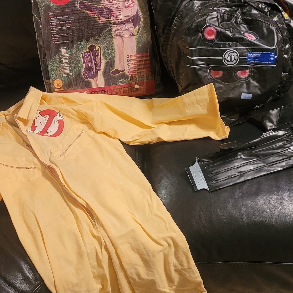 Yellow Ghostbusters Costume with Backpack